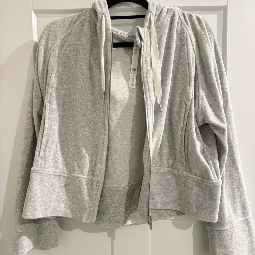 lululemon athletica Light Gray Full-Zip Hoodie Jacket